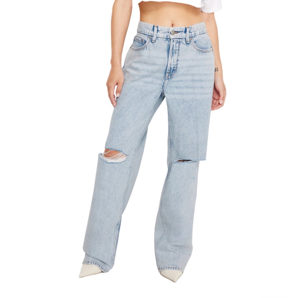 Women's Good American Good 90's Straight Ankle Jeans